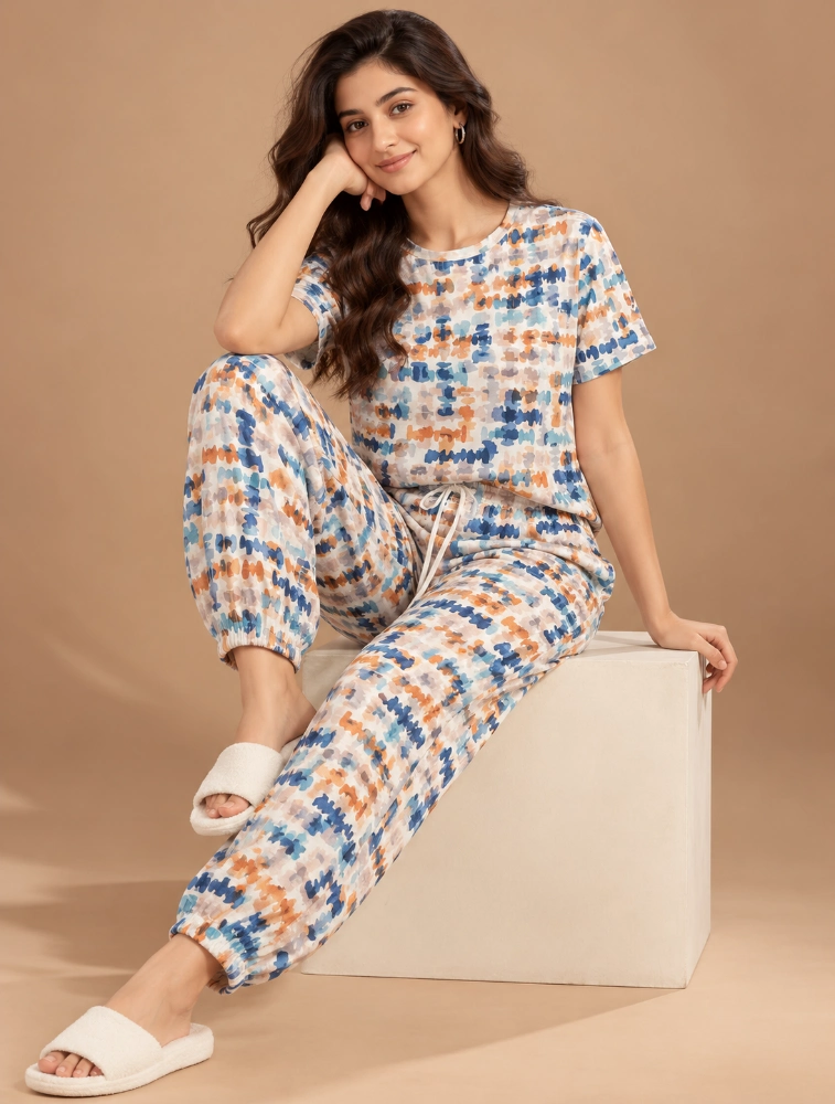 Samuistore Multi colour Womens Vibe coord set