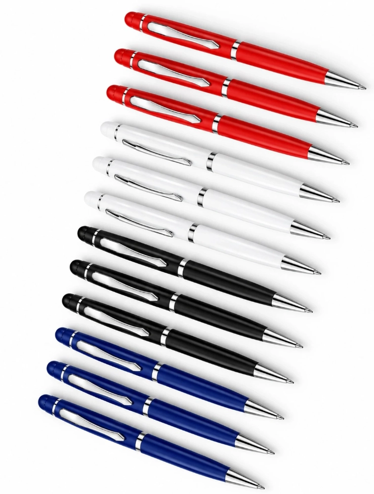 Multicolour Premium Slim Metal Ball Pen with Silver Clip Pack of 12 — bulk from ₹470