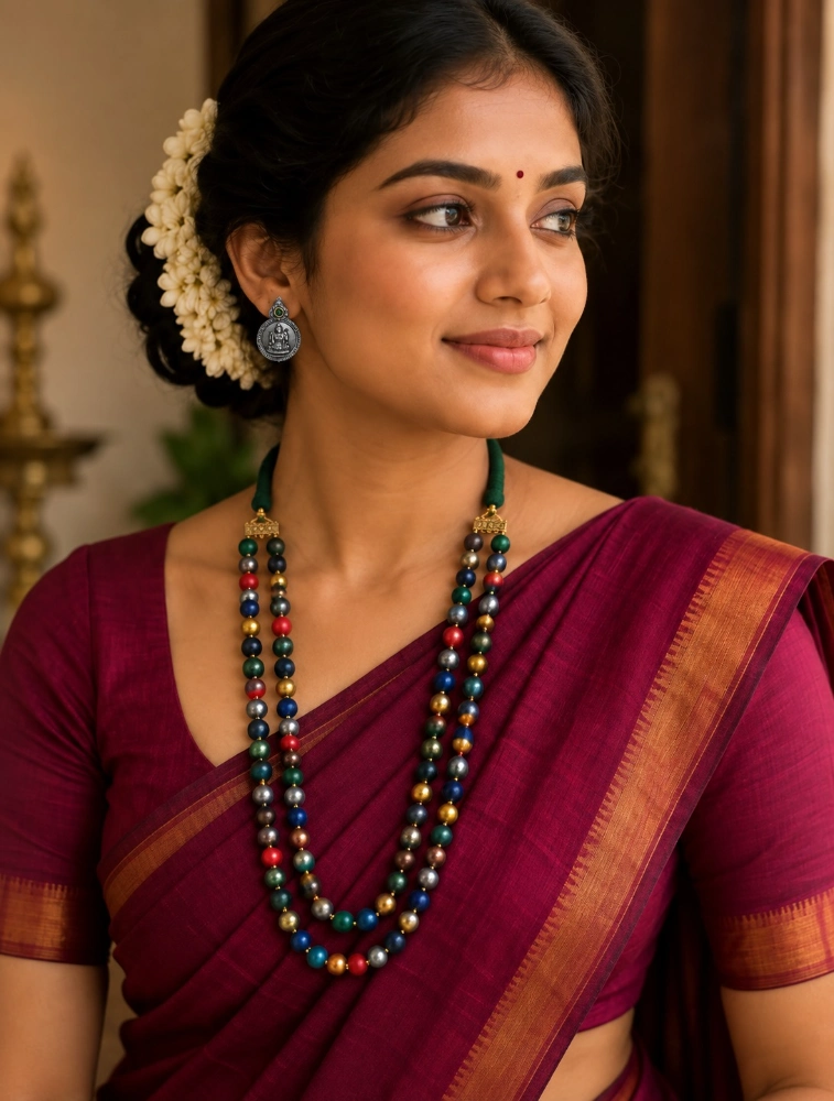 Multicolour Terracotta Beaded Necklace Set