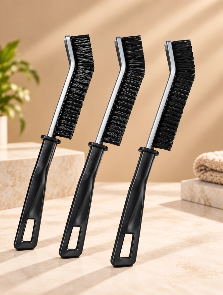 Multifunctional Crevice Cleaning Brush With Ergonomic Handle Pack Of 3