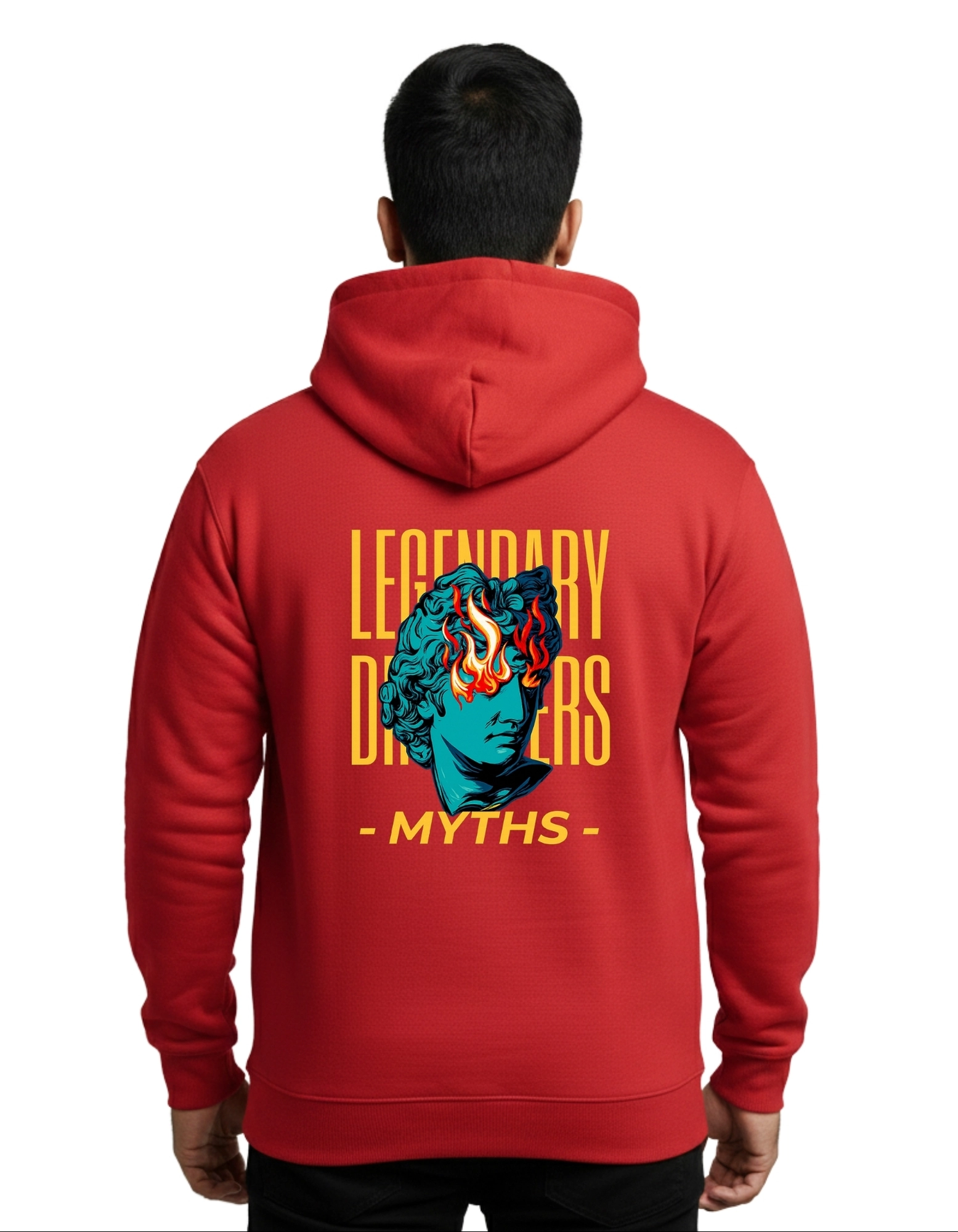 Myths Legendary Dreamers Cotton Hoodie Without Zipper 300 GSM Red