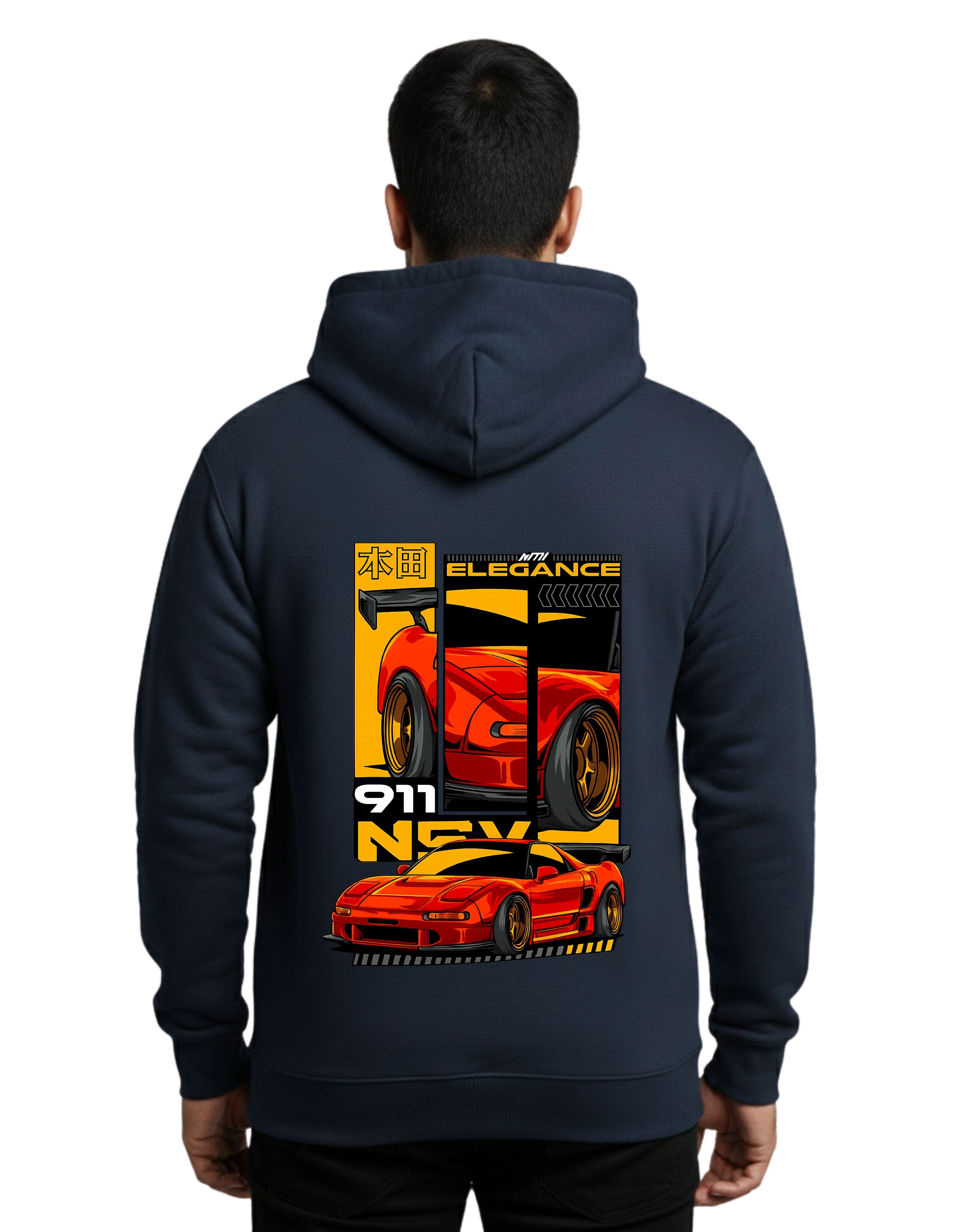 NSX Elegance Cotton Hoodie without zipper 300 GSM Navy Blue