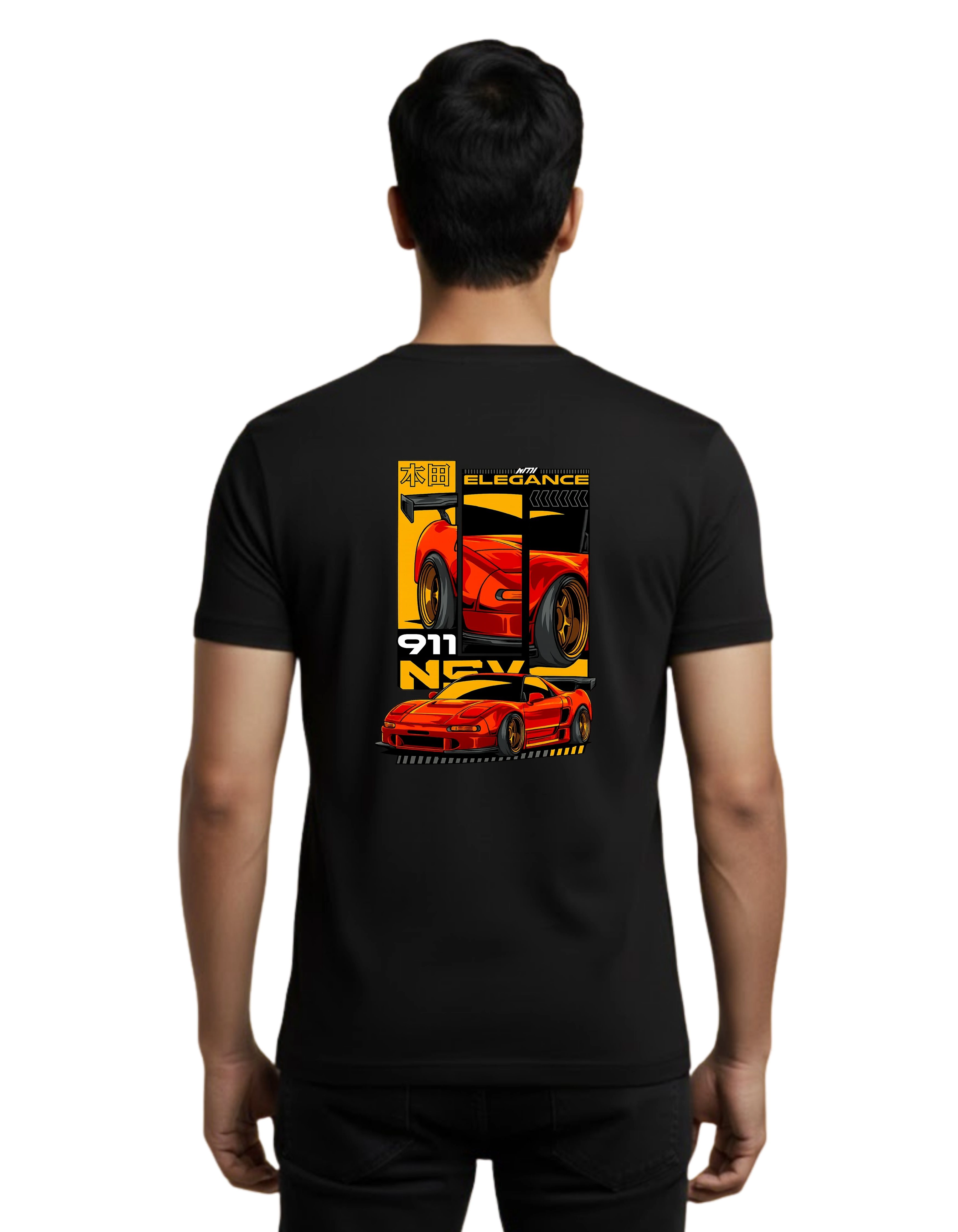 NSX Elegance Cotton Round Neck T-Shirt 180 GSM Black
