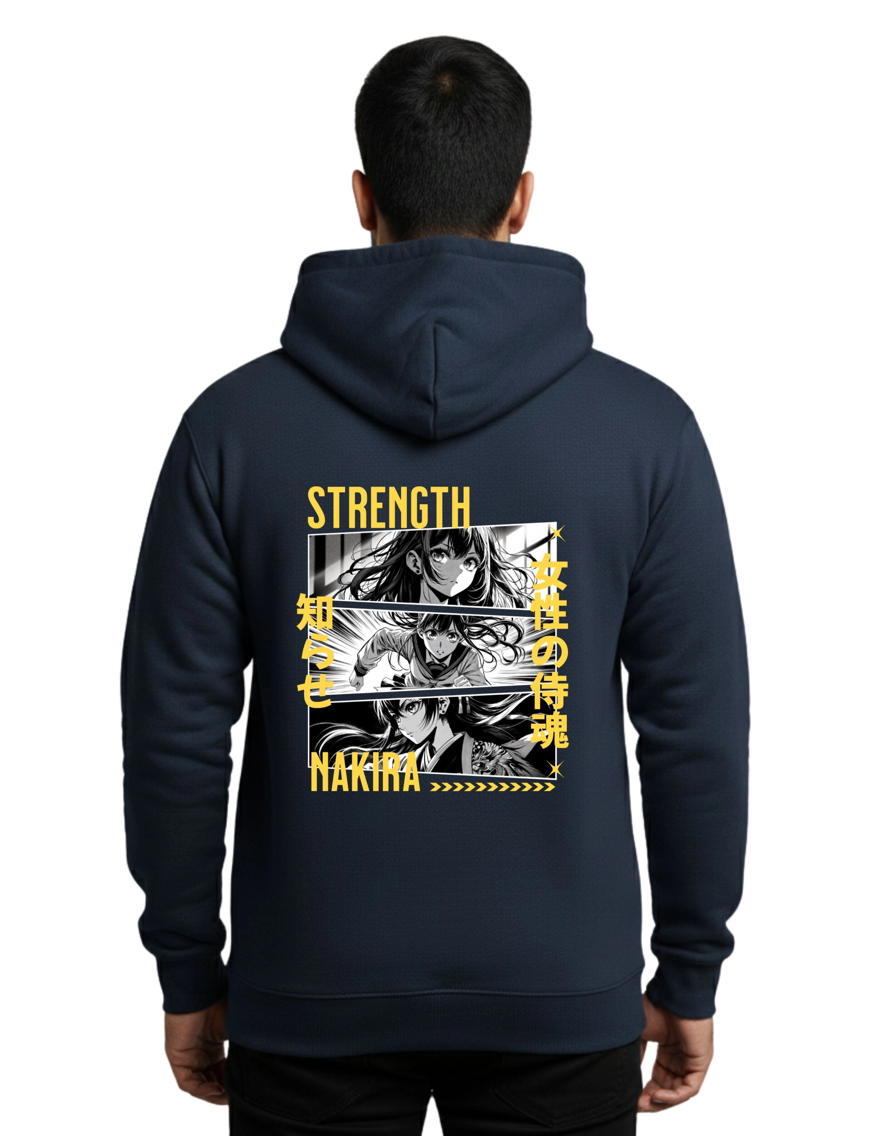 Nakira Cotton Hoodie Without Zipper 300 GSM Navy Blue