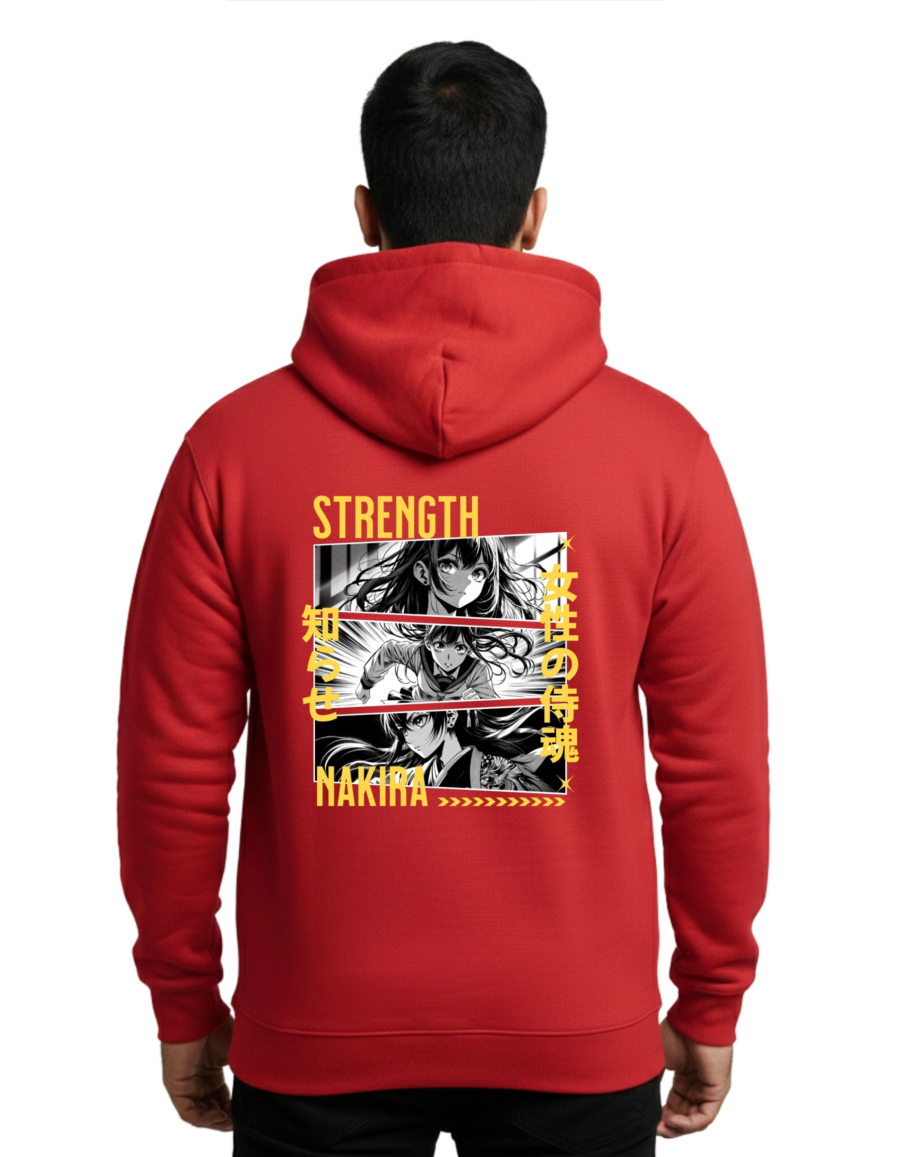 Nakira Cotton Hoodie Without Zipper 300 GSM Red