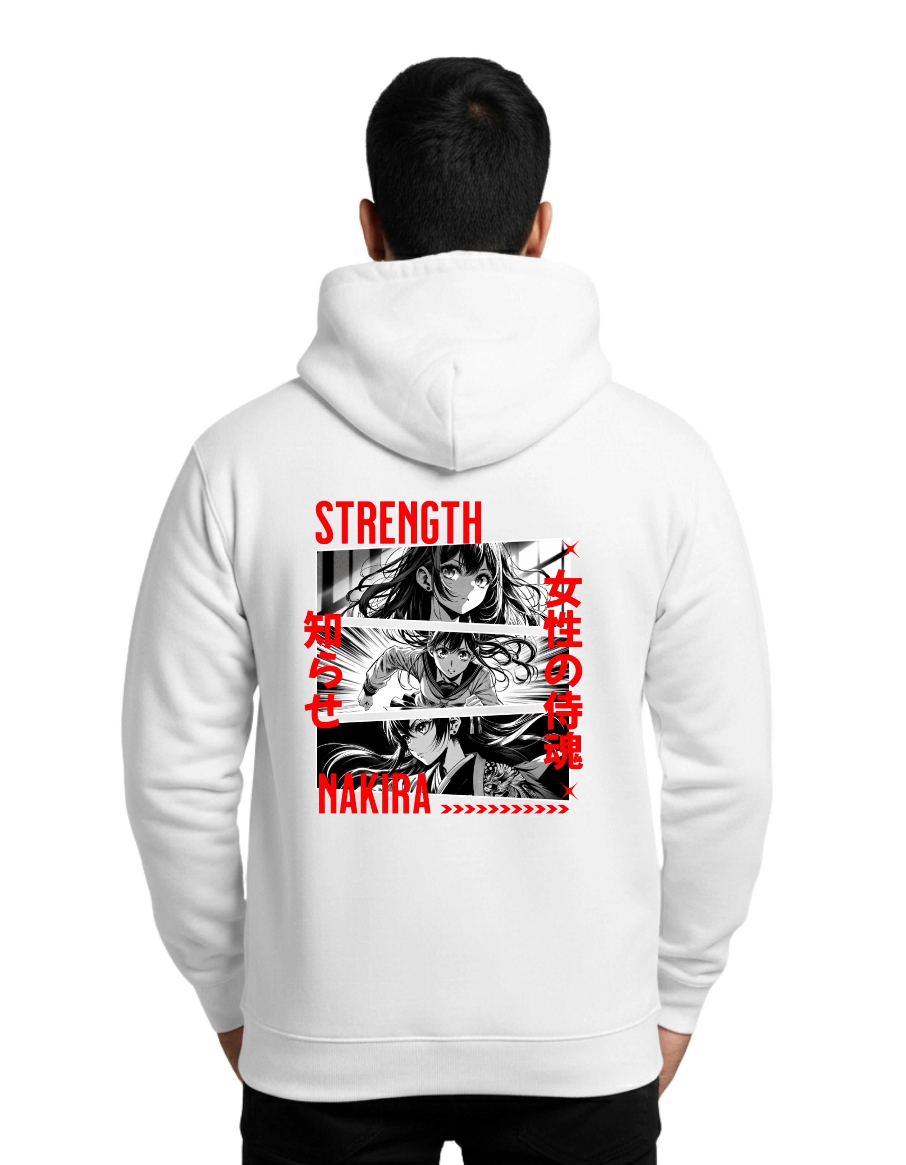 Nakira Cotton Hoodie Without Zipper 300 GSM White