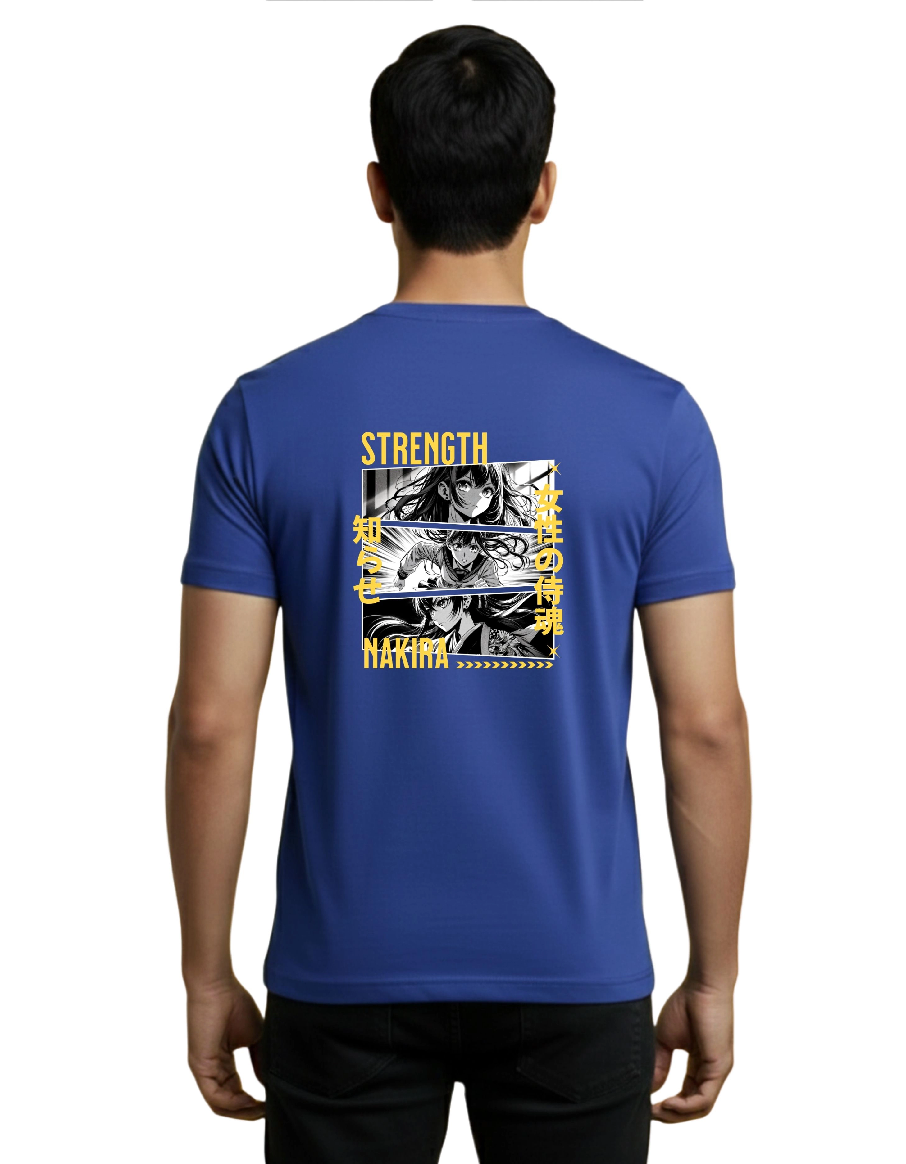 Nakira Cotton Round Neck T-Shirt 180 GSM Royal Blue