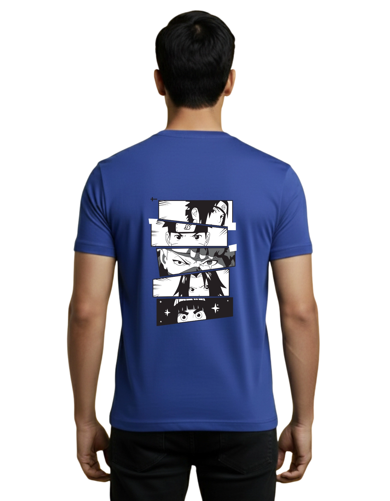 Naruto Squad Cotton Round Neck T-Shirt 180 GSM Royal Blue