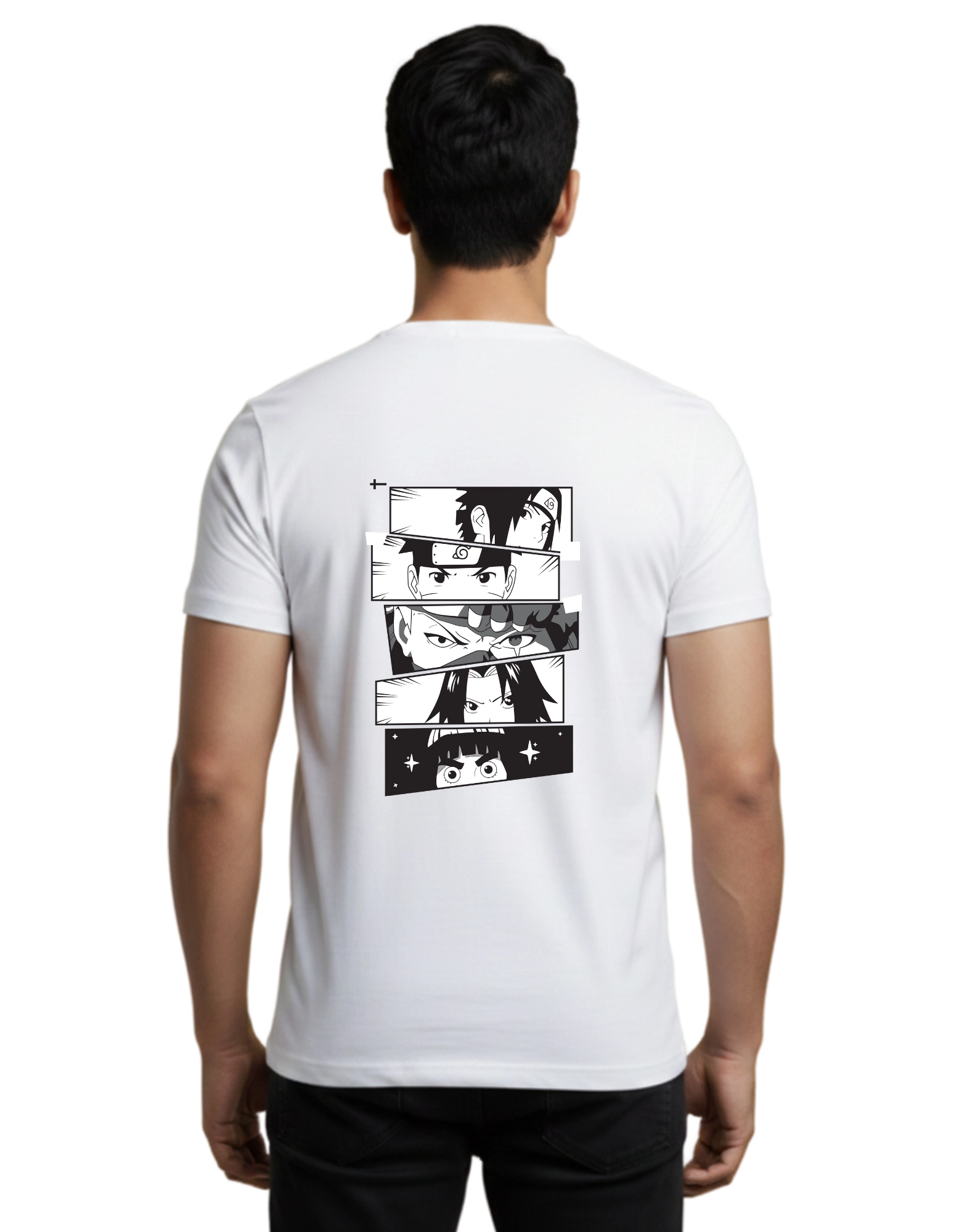 Naruto Squad Cotton Round Neck T-Shirt 180 GSM White