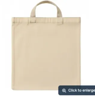 Natural Cotton 200 GSM 13 X 15 Inches Tote Bag with 12 Inches Handle