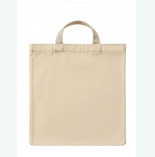 Natural Cotton 200 Grams 10x12 Inches Tote Bag with 12 Inches Handle
