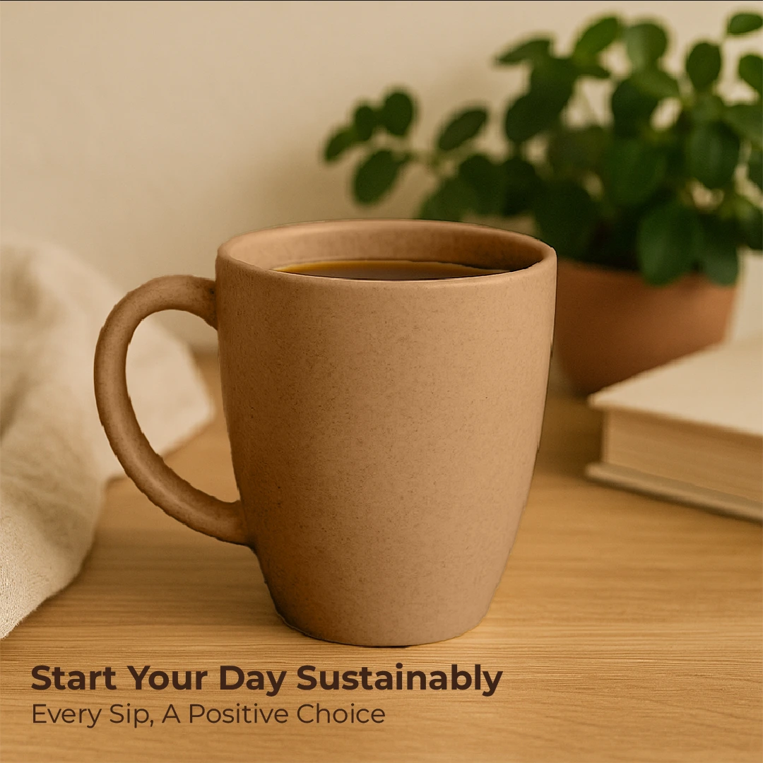 Natural husk Vintage Brew Mug(Pack of 4)