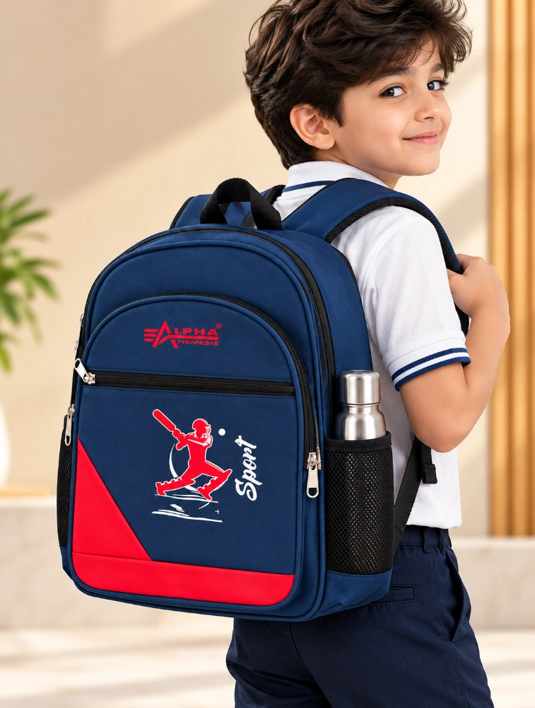 Navy Blue Alpha Nemesis Sports 3x3 School Backpack