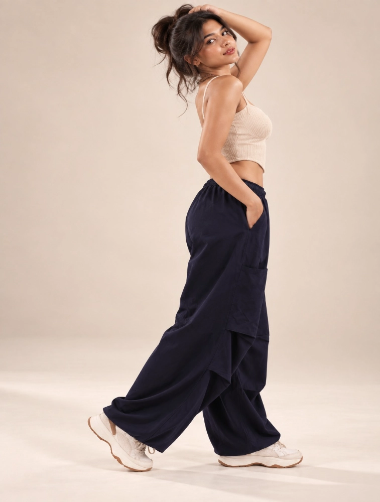 Navy Blue Air Parachute Pant