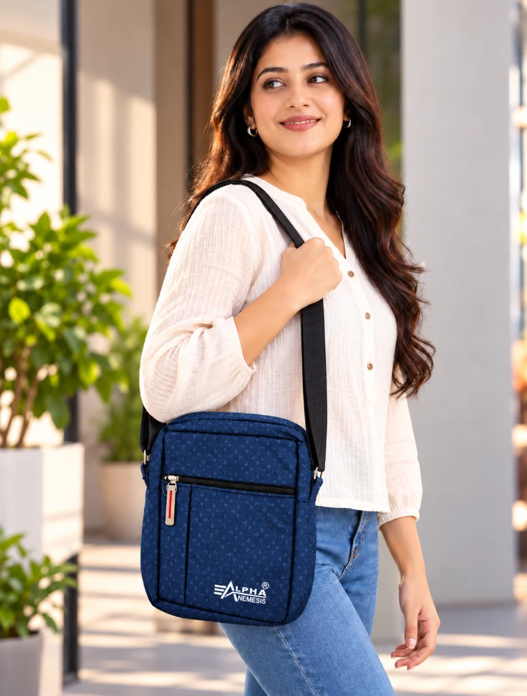 Zyvora Fashion Navy Blue Alpha Nemesis Casual Sing Bag