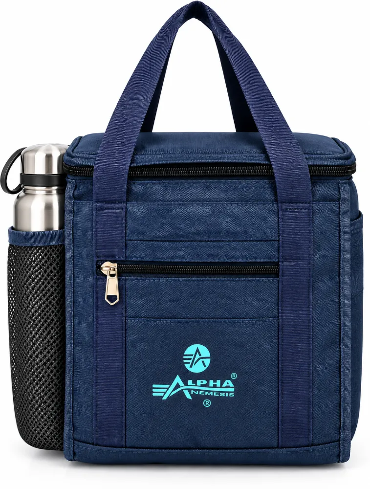 Navy Blue Alpha Nemesis Square Smart Carry Lunch Bag