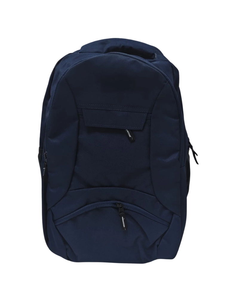 Navy Blue Casual Polyester Backpack With Multiple compartments  