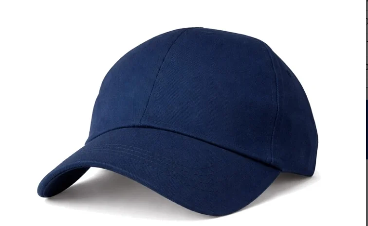 Navy Blue Cotton Regular 5 Panel Cap with Velcro