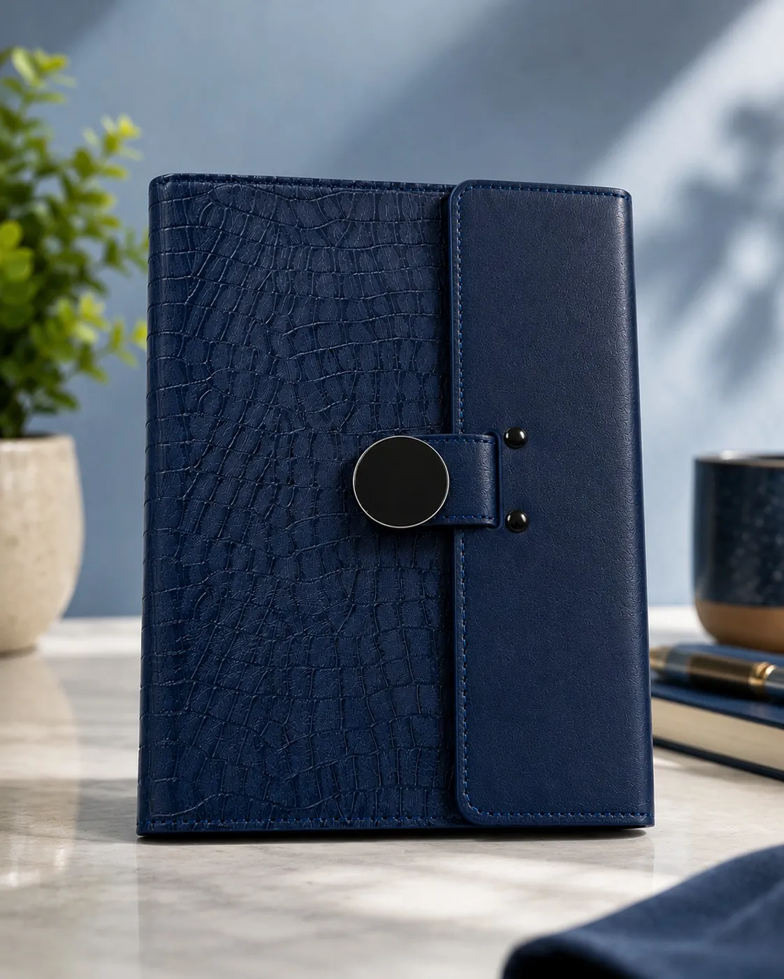 Navy Blue Half Tex Round Edge Dairy