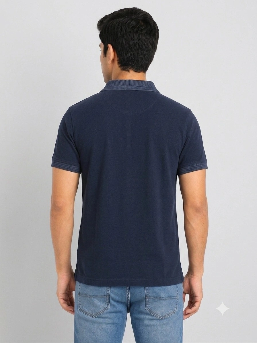  Navy Blue Mens Premium Cotton 220 Gsm 