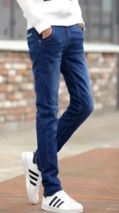 Navy Blue Regular Fit Denim Jeans