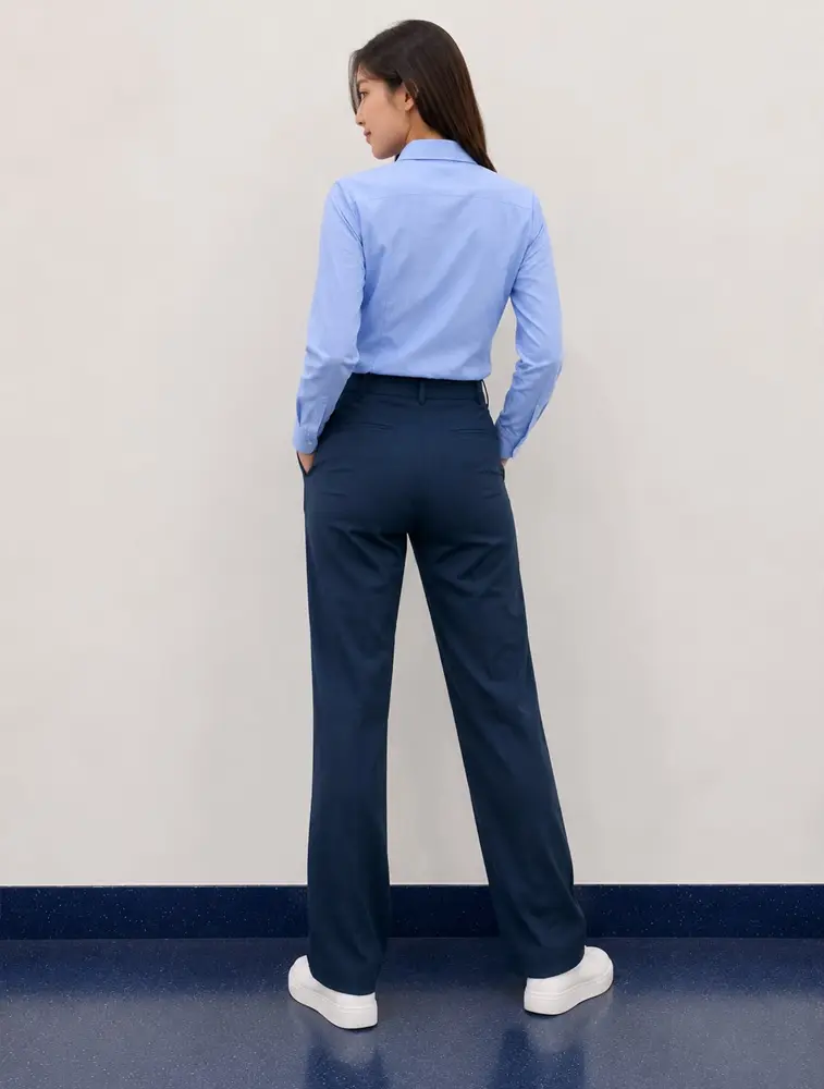Navy Blue and Sky Blue Womens Uniform set — bulk from ₹941