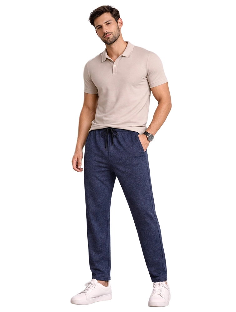 Navy Blue Mens Cotton Comfort Fit Track Pants