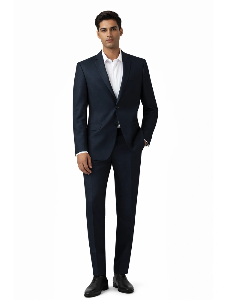 Navy PV Twill Blazer, PV Lycra Twill Pant and White PV Shirt Set — bulk from ₹2900