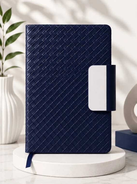 Navy blue Premium Textured Magnetic Closure Diary
