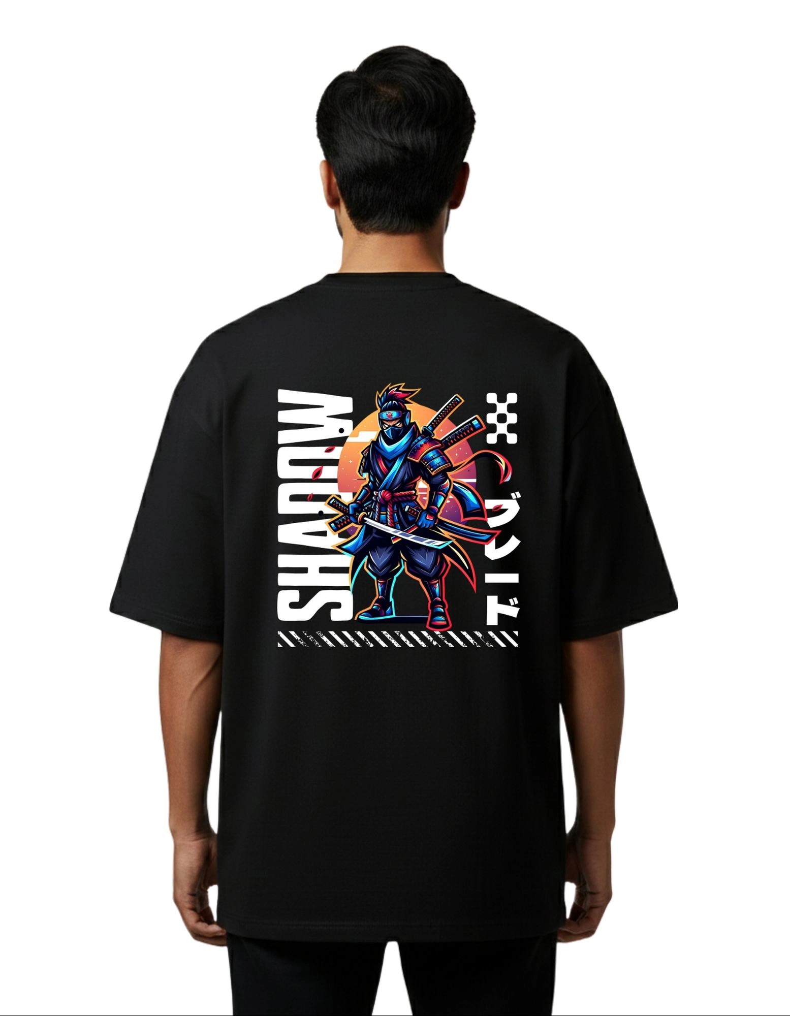 Neo Shadow Samurai Oversized Cotton French Terry T-Shirt 240 GSM Black