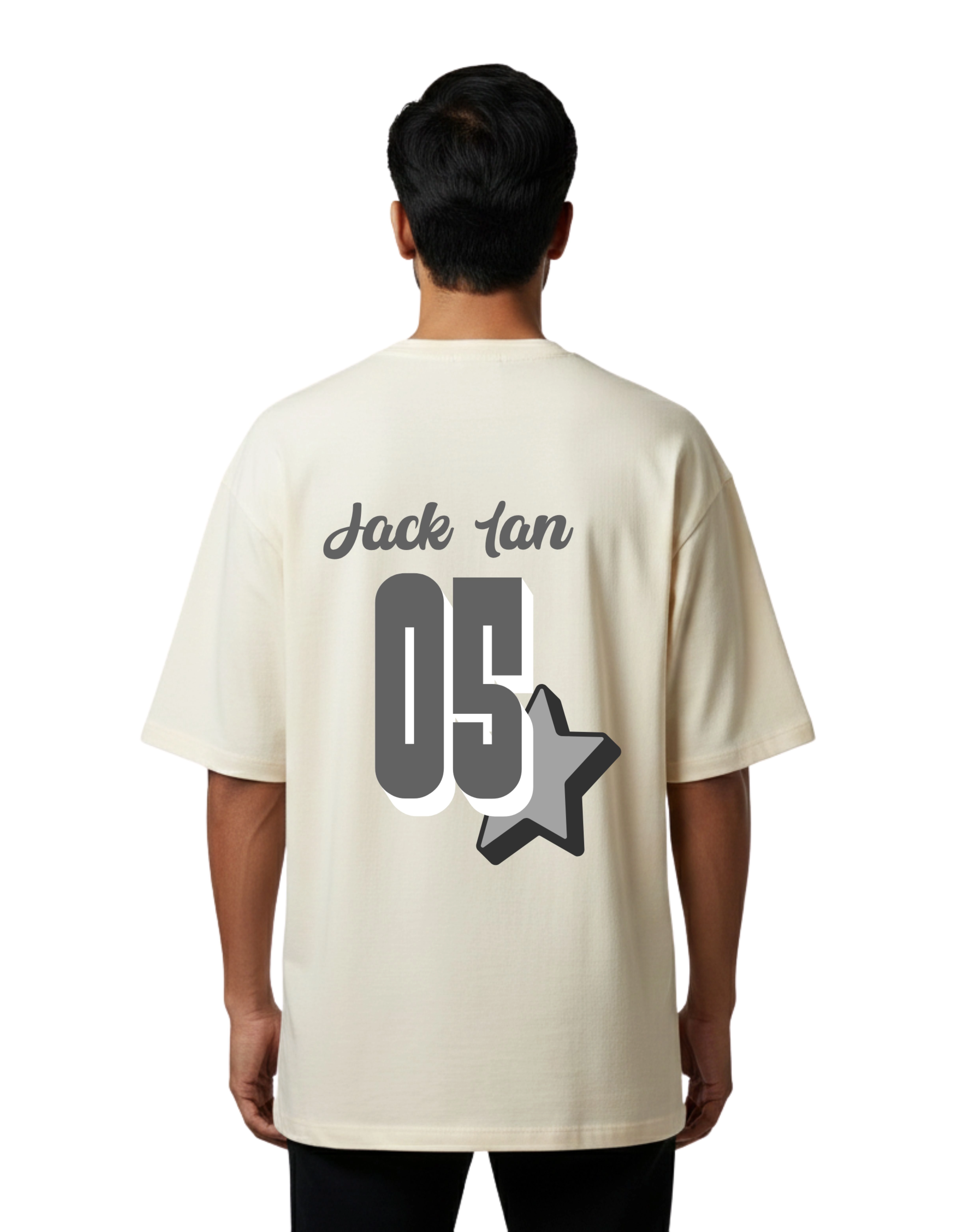 New World Oversized Cotton French Terry T-Shirt 240 GSM Beige