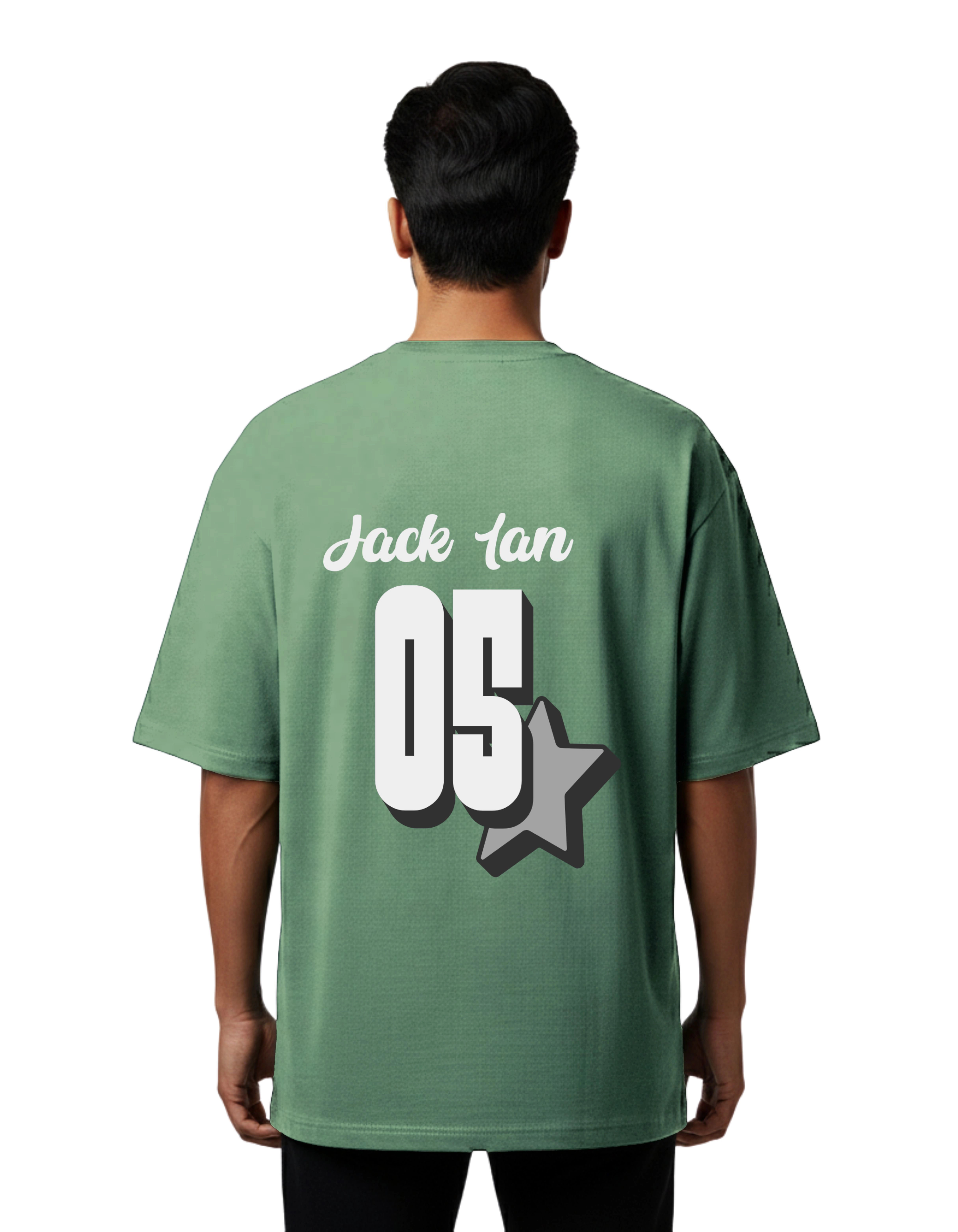 New World Oversized Cotton French Terry T-Shirt 240 GSM D Green