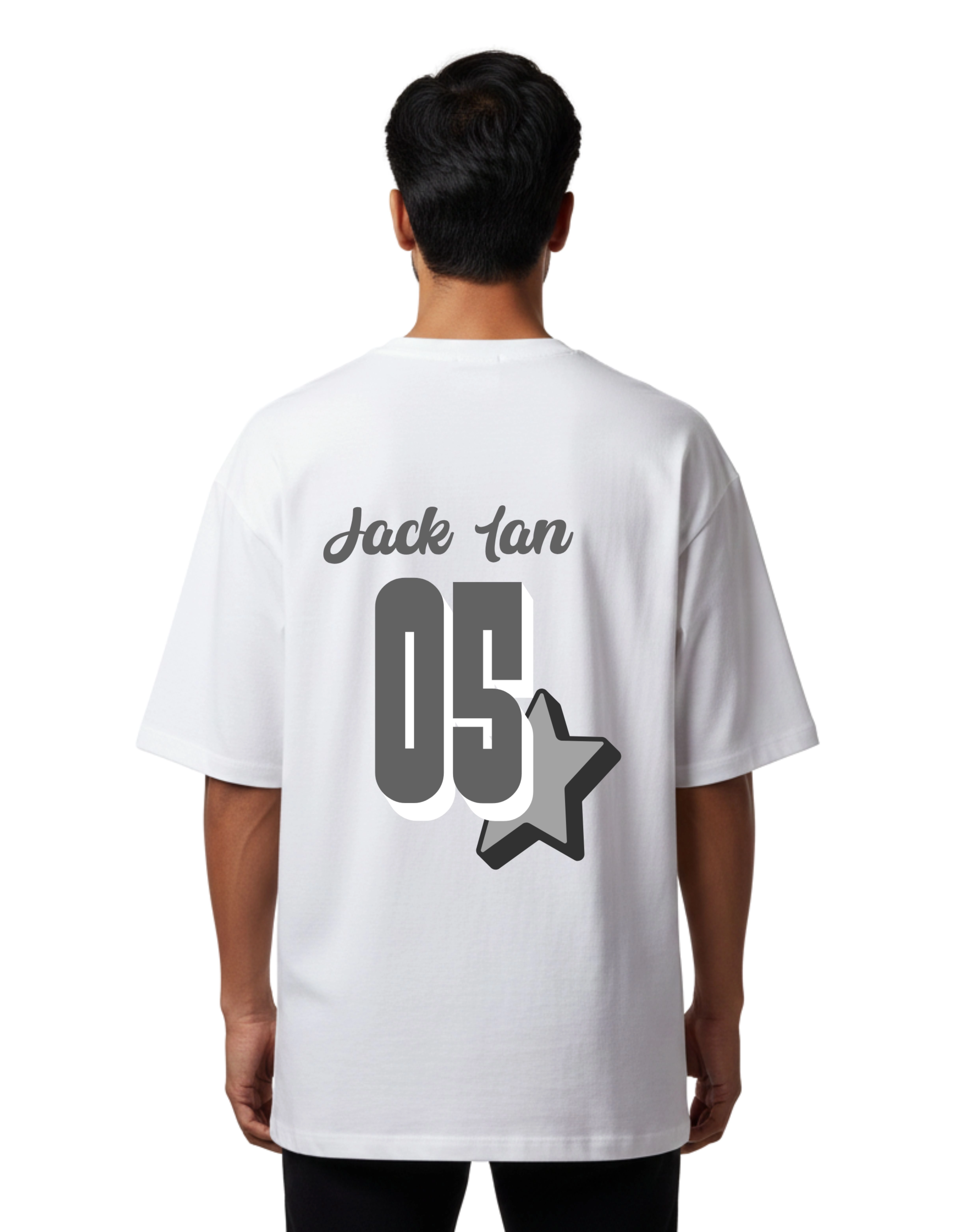 New World Oversized Cotton French Terry T-Shirt 240 GSM White