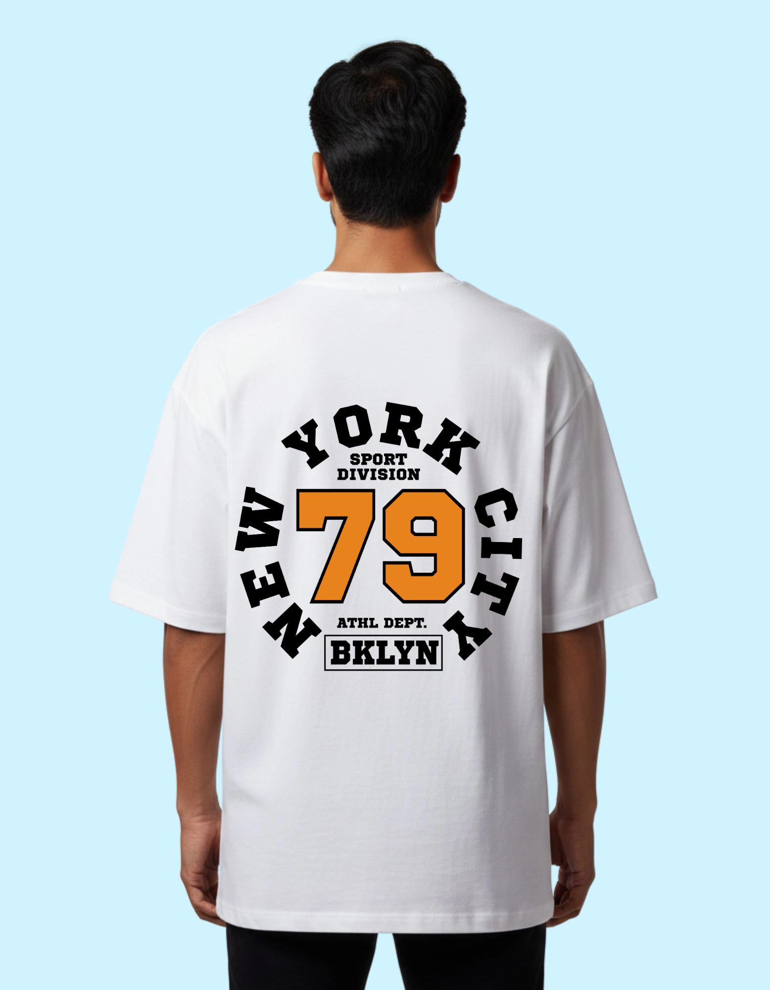 New York City 79 Oversized French Terry Cotton T-Shirt White