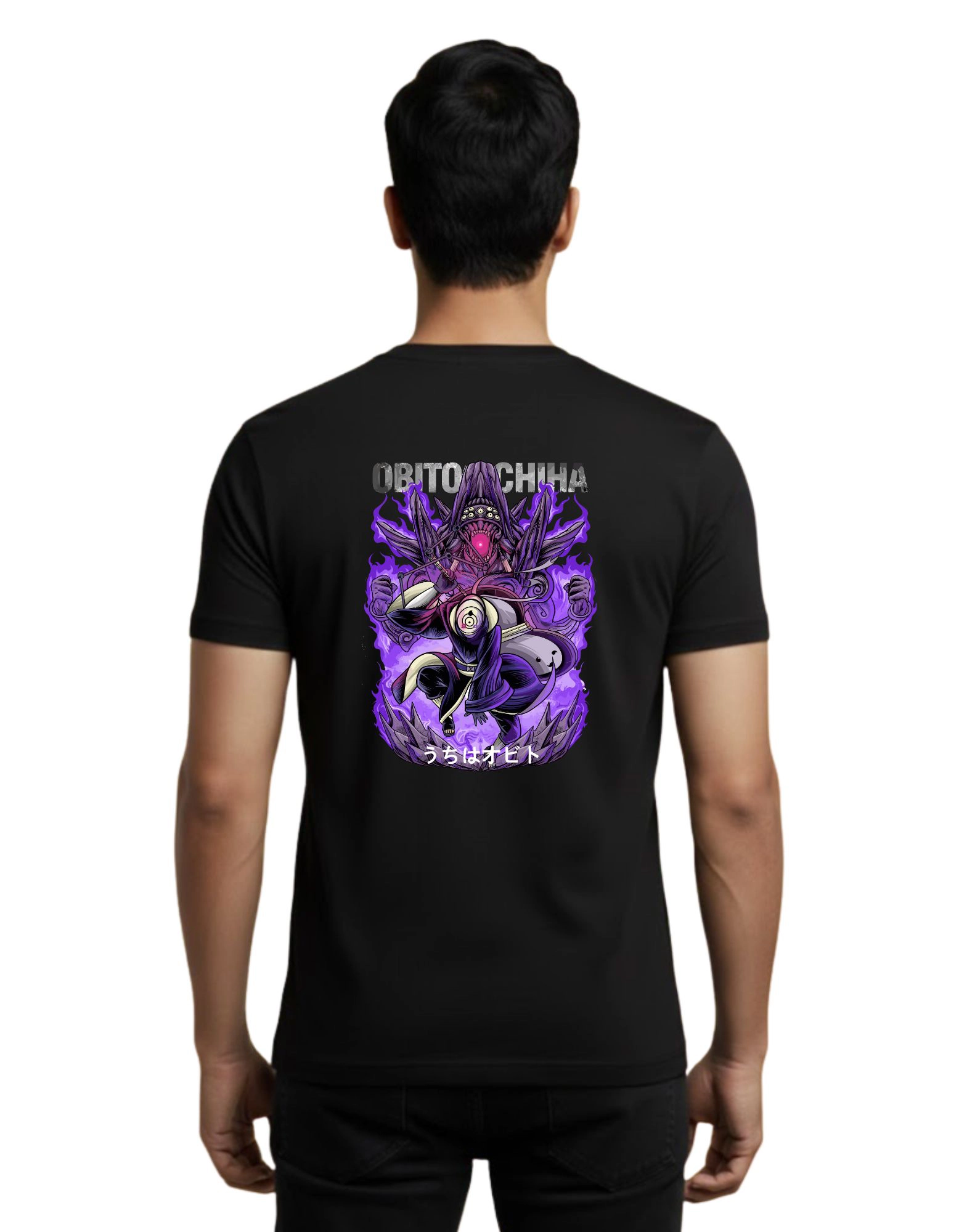 Obito Uchiha Cotton Round Neck T-Shirt 180 GSM Black