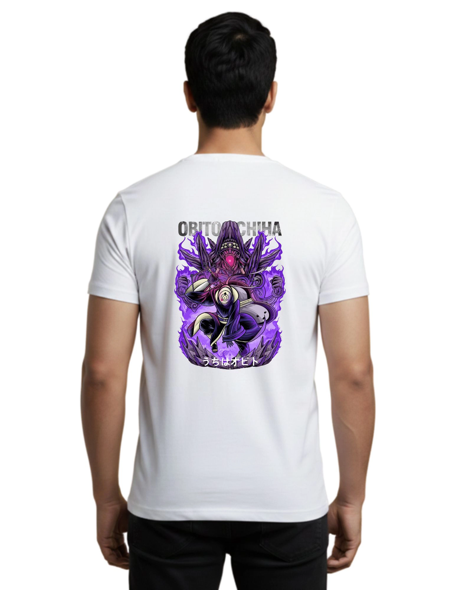 Obito Uchiha Cotton Round Neck T-Shirt 180 GSM White