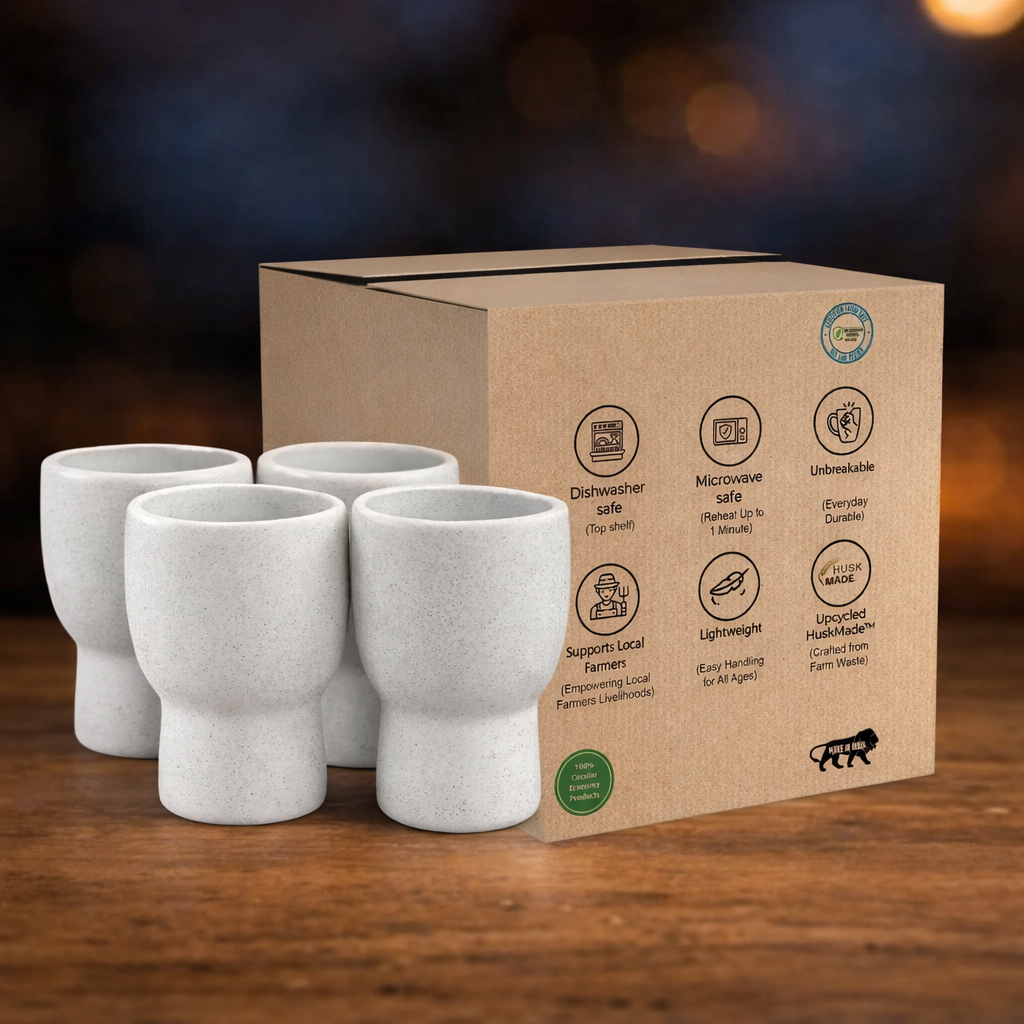 Off White Arbor Brew Mugs(Pack of 4)