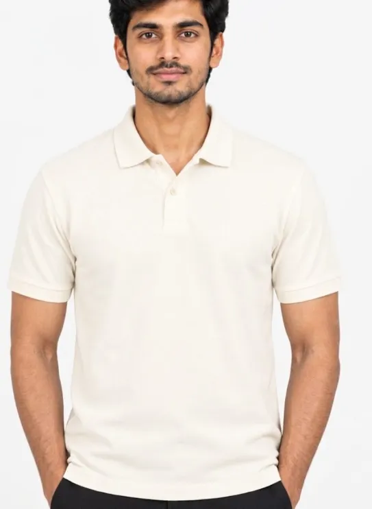 Off White Dri Fit Mars 200 GSM Polo T Shirt