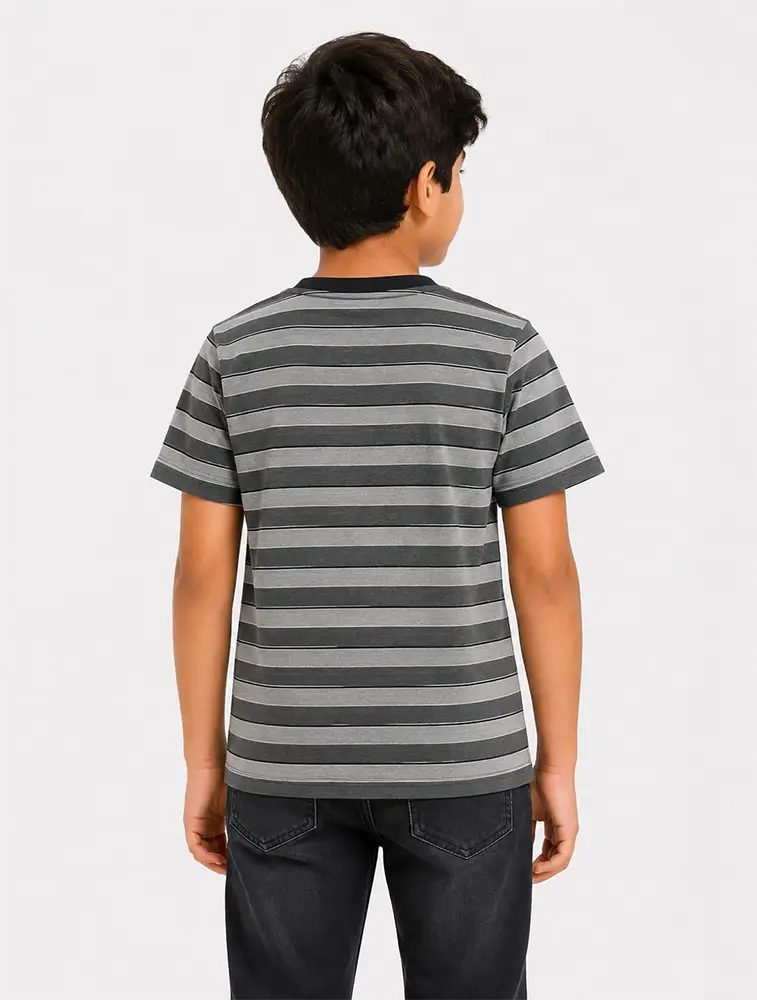 Off White Kids Dad and Me Black Round Neck Premium T Shirt 