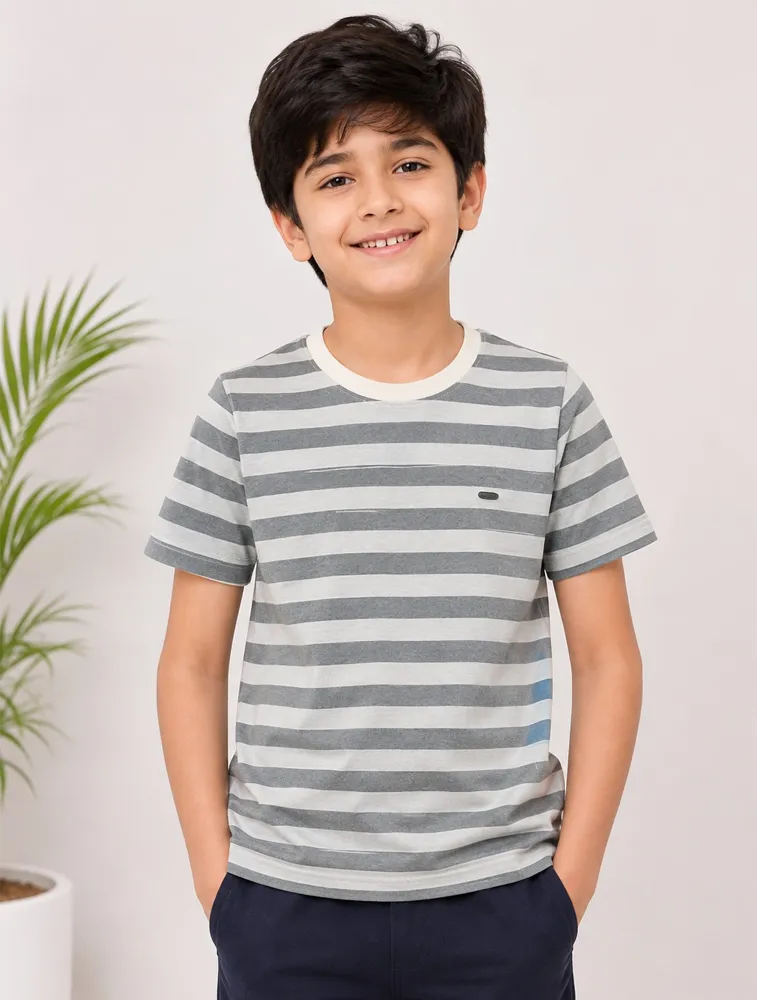 Off White Kids Dad and Me Round Neck Premium T Shirt