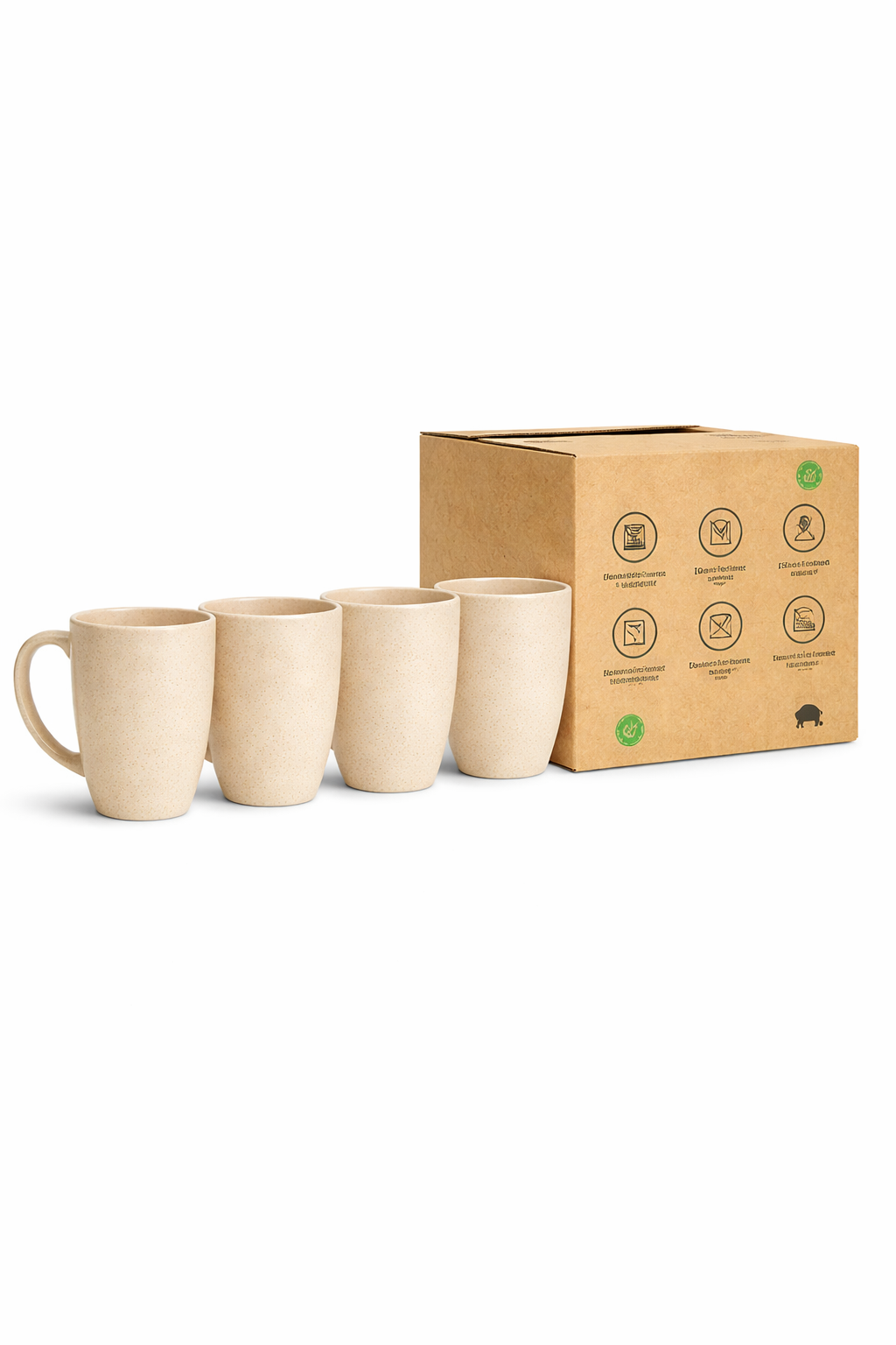 Off White Vintage Brew Mug(Pack of 4)