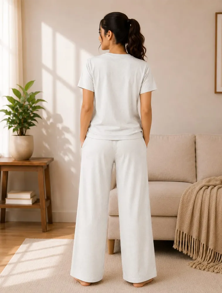 Off White Womens Premium Printed Night Wear