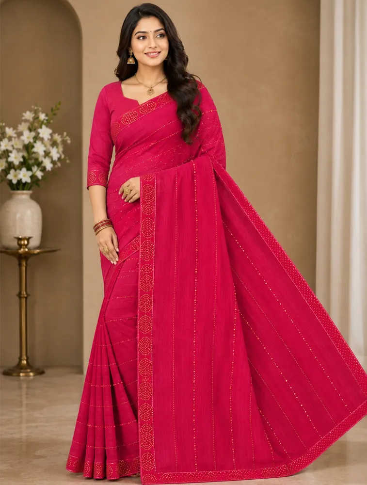 Oil Red Womens Premiun Pure Linen Sarees — bulk from ₹1850