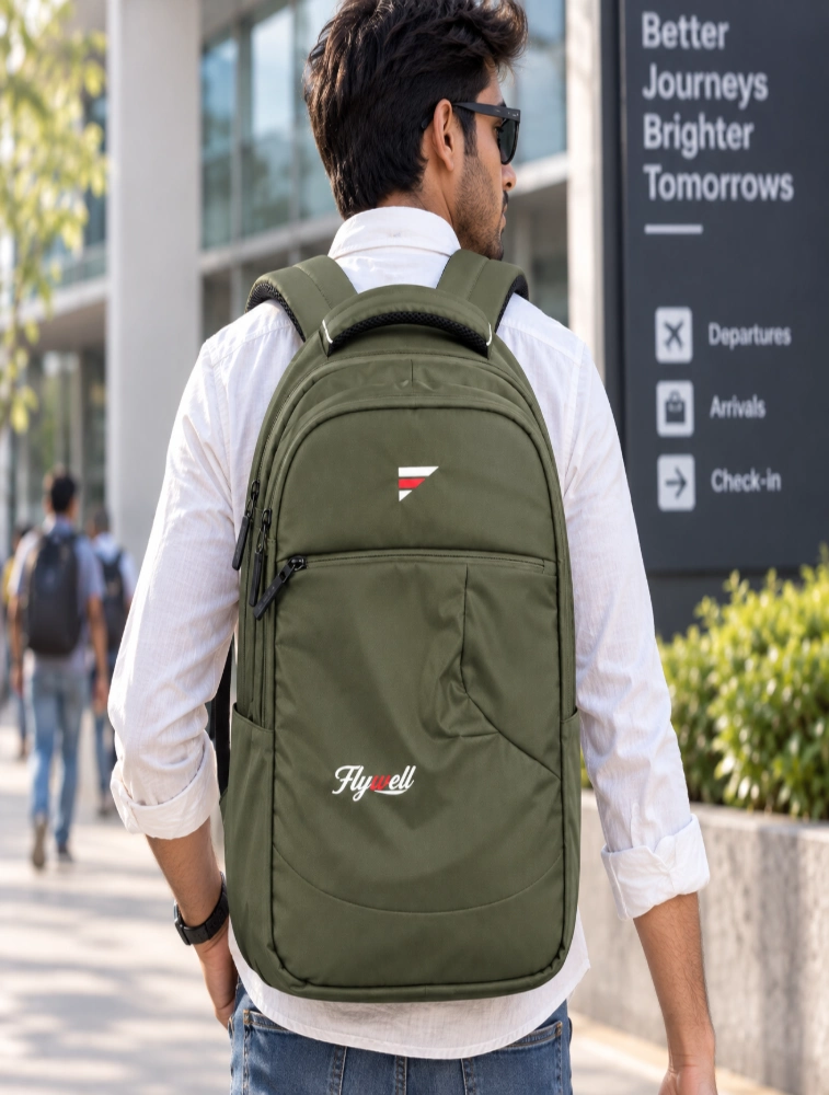 Olive Green Flywell Premium AeroVault Backpack