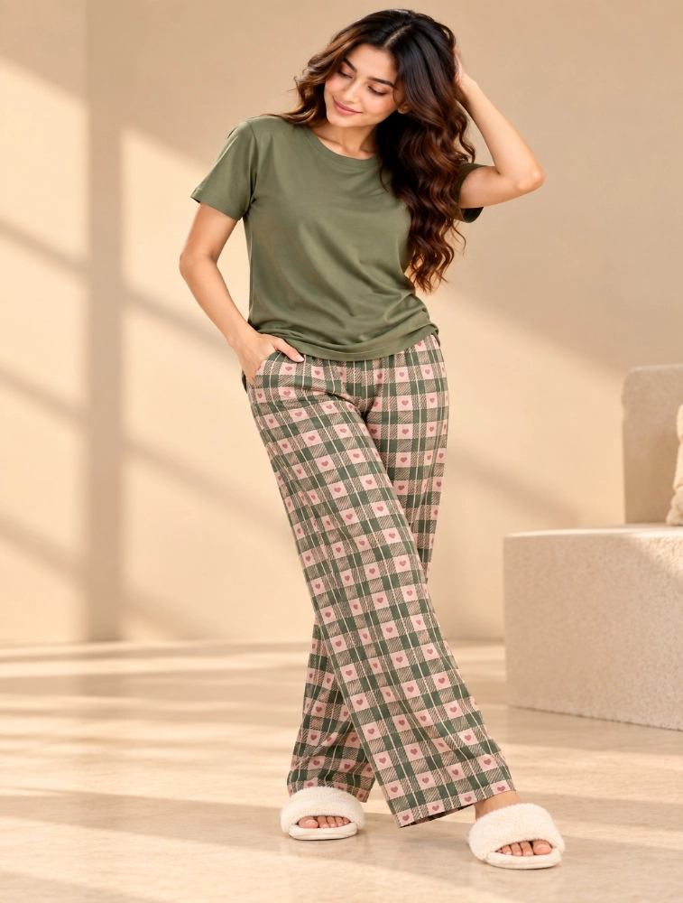 Olive Green Womens Everyday Comfort Casual CoOrd Set