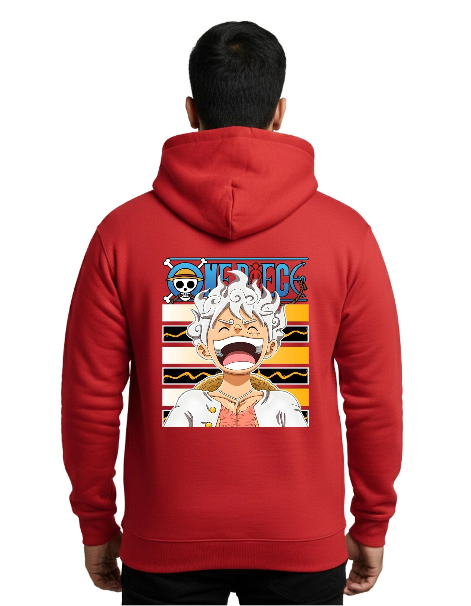 One Piece Gear 5 Luffy Cotton Hoodie Without Zipper 300 GSM Red