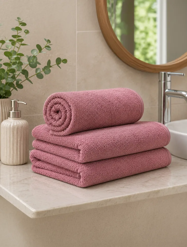 Onion Pink Habitude Microfier Premium Gym Towel