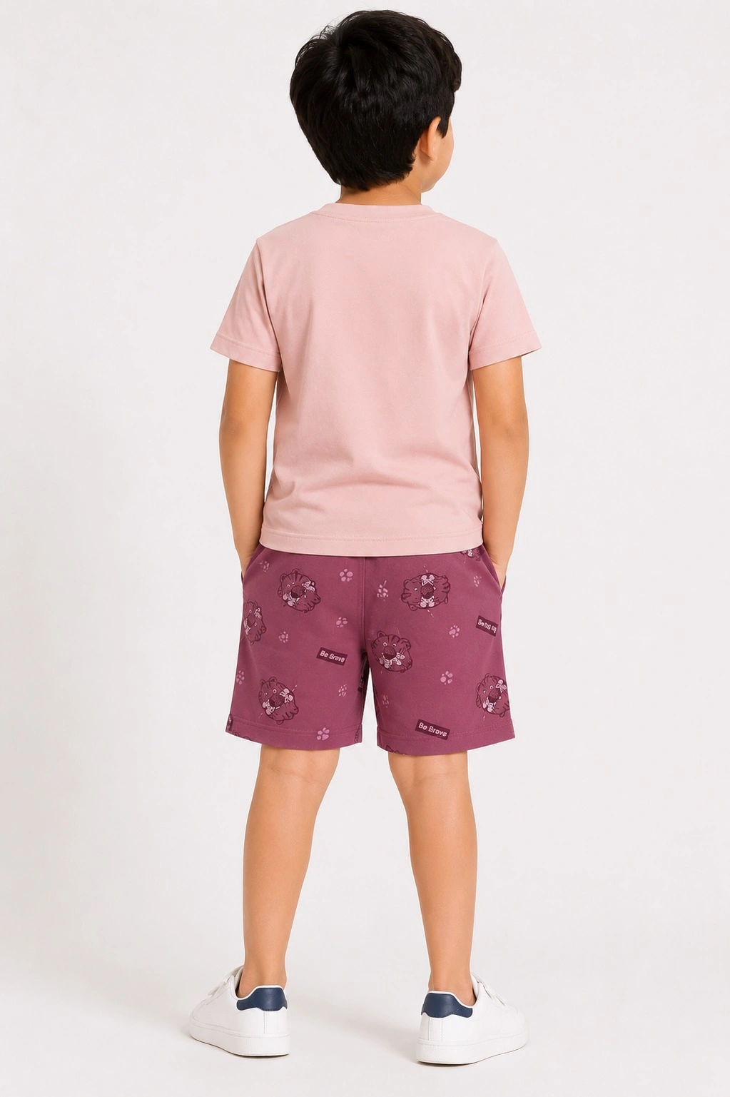 Onion Pink Kids Munna Munni Premium Printed  T shirts With Shorts Set