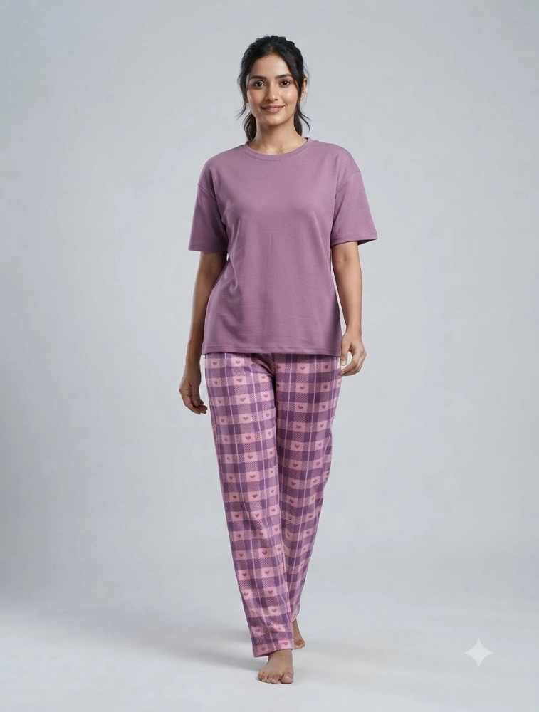 Onion Pink Womens Everyday Comfort Casual CoOrd Set