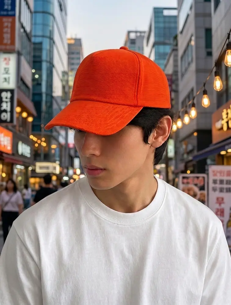 Orange Dry Fit Polyester 120 Gsm Caps